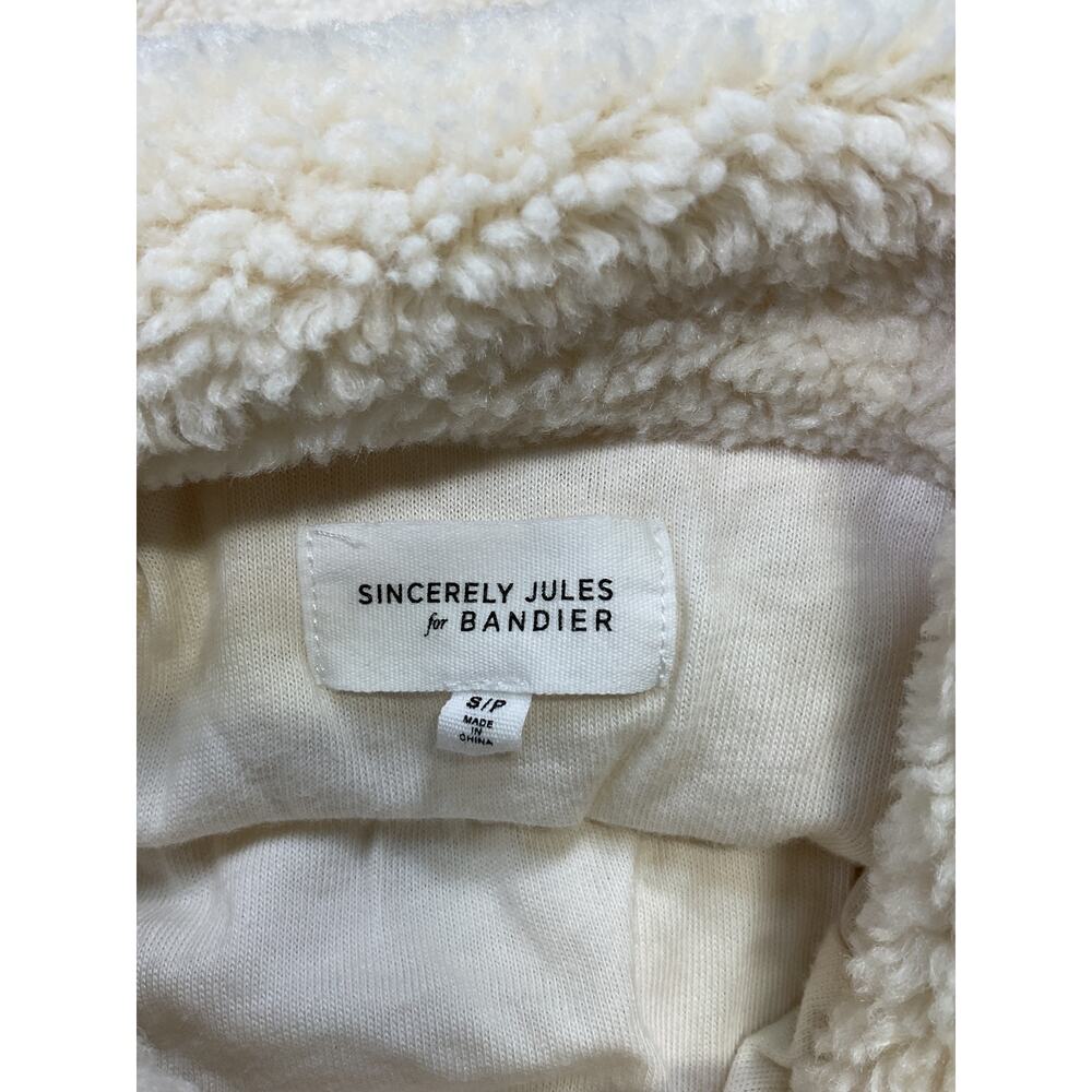 Bandier 'The Aspen' Cream Polyester Sherpa Jacket Size S - Picture 4 of 5